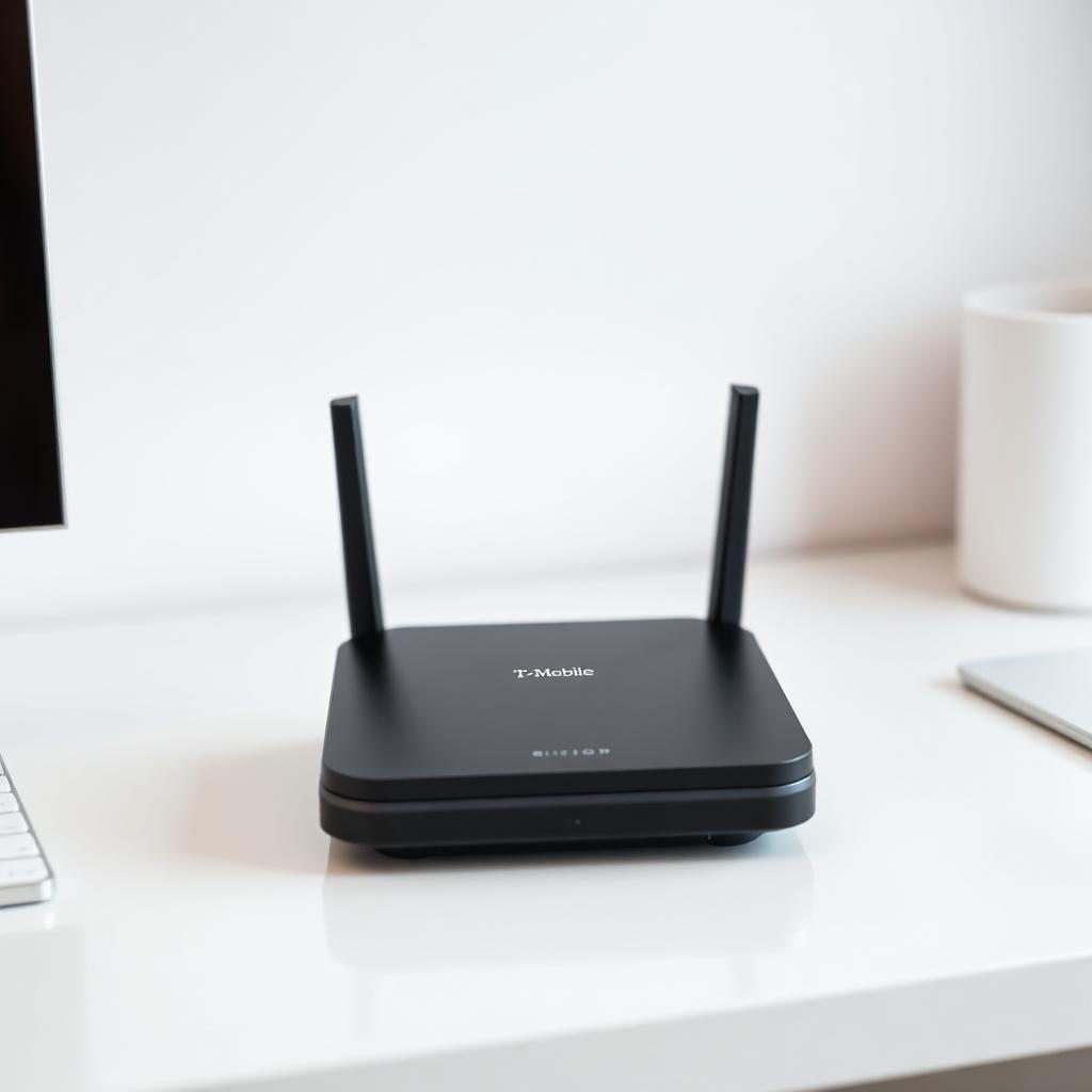 T-Mobile 5G Home Internet modem on a desk
